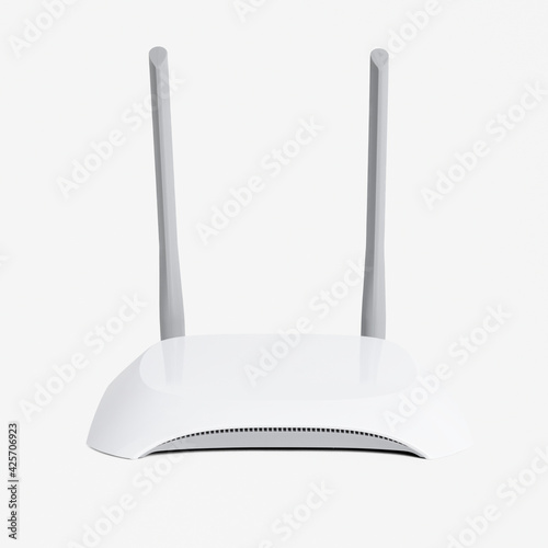 Wireless router mockup 5G network device photo