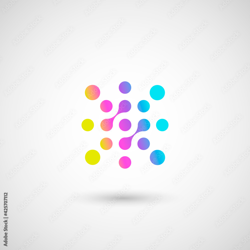 Molecule icon on white background. Vector illustration Molecule icon on white background. Vector illustration