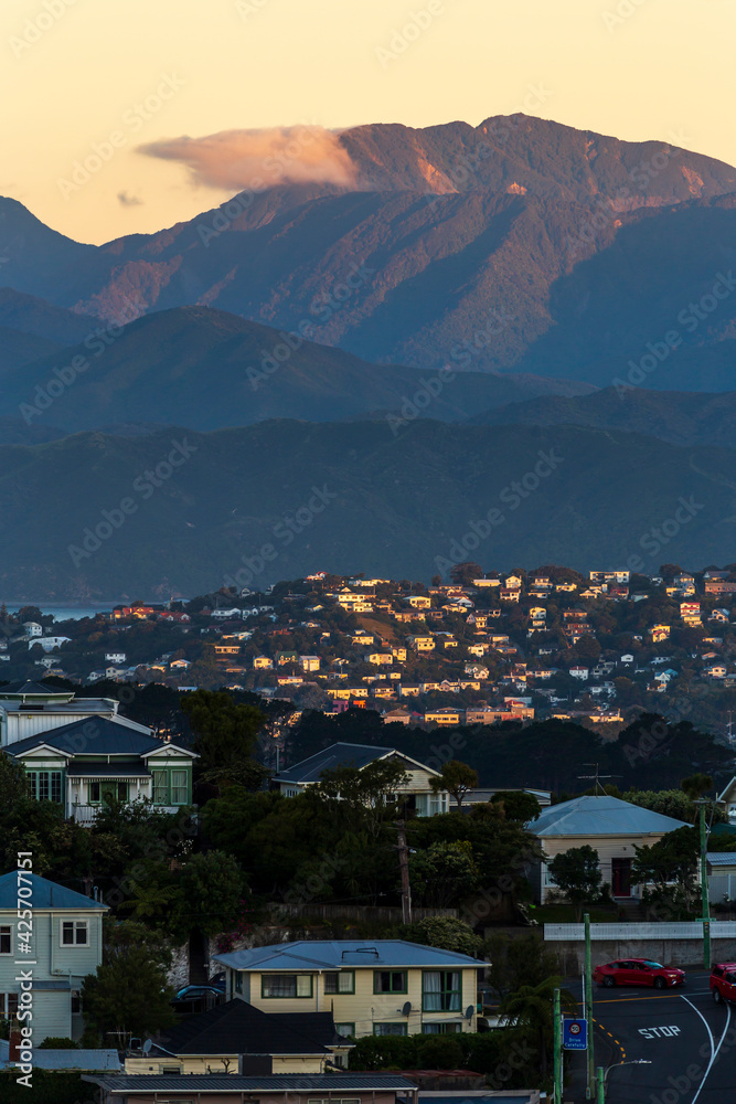 Sunset in Wellington, New Zealand