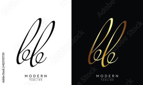 Handwritten BB alphabet letter logo.