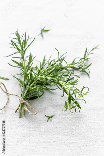 Rosemary leaves close up