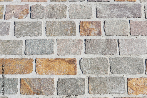 Old cobbled street in the city.