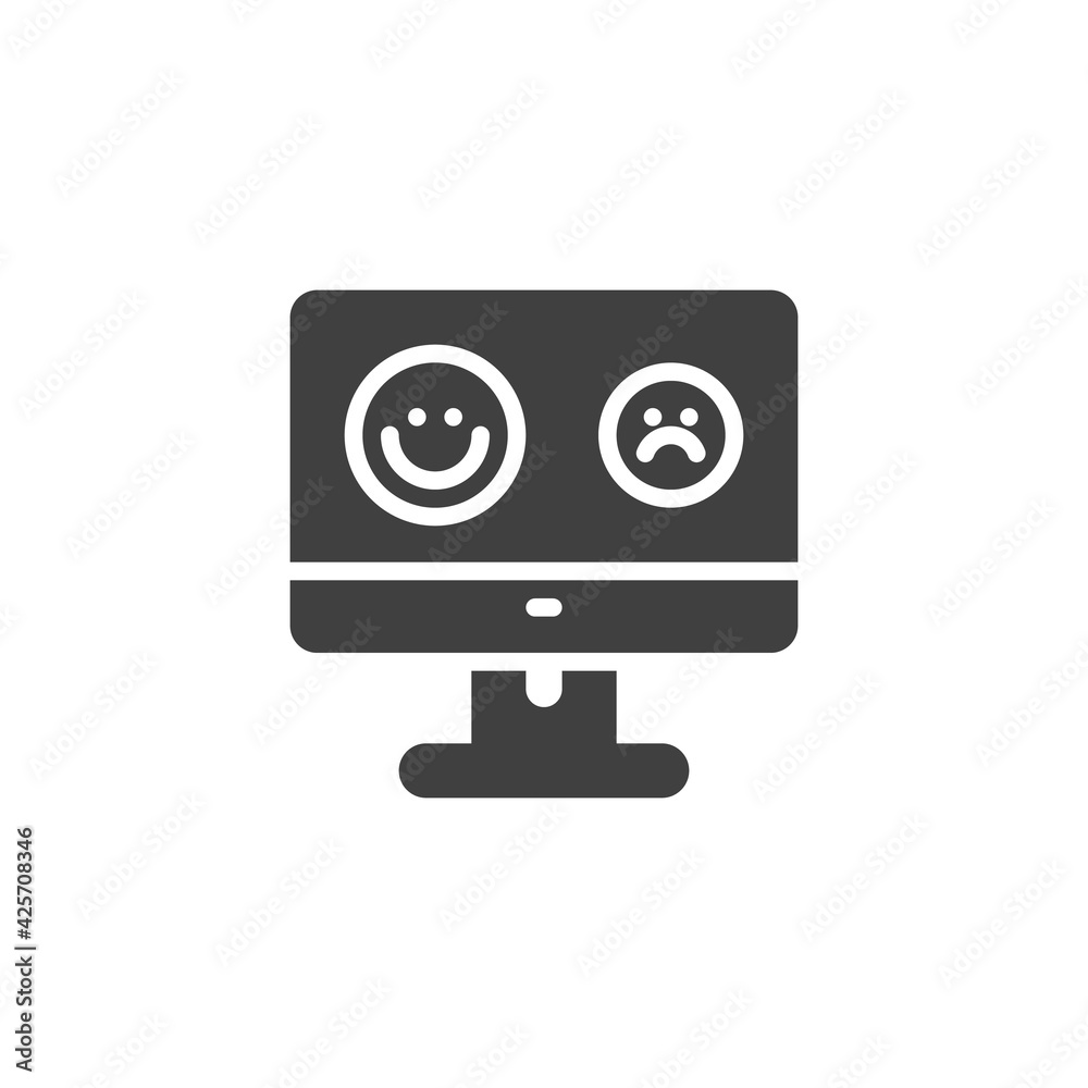 Online survey feedback vector icon Online survey feedback vector icon