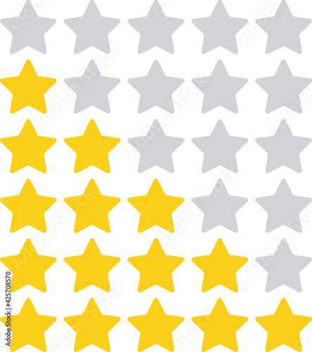 5 star rating icons. Quality assessment system. Vector