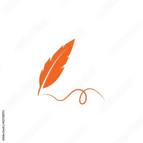 feather icon illustration vector template