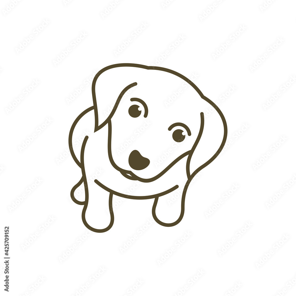 Baby dog logo design vector illustration, Creative Dog logo design concept template, symbols icons Baby dog logo design vector illustration, Creative Dog logo design concept template, symbols icons
