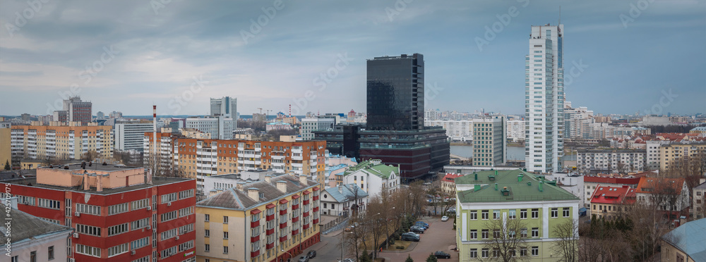 Fototapeta premium historical district of the city of Minsk.