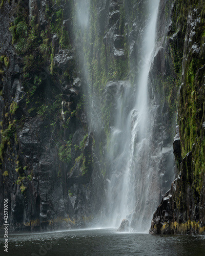 Stirling Falls in Milford Sound  New Zealand. Vertical format