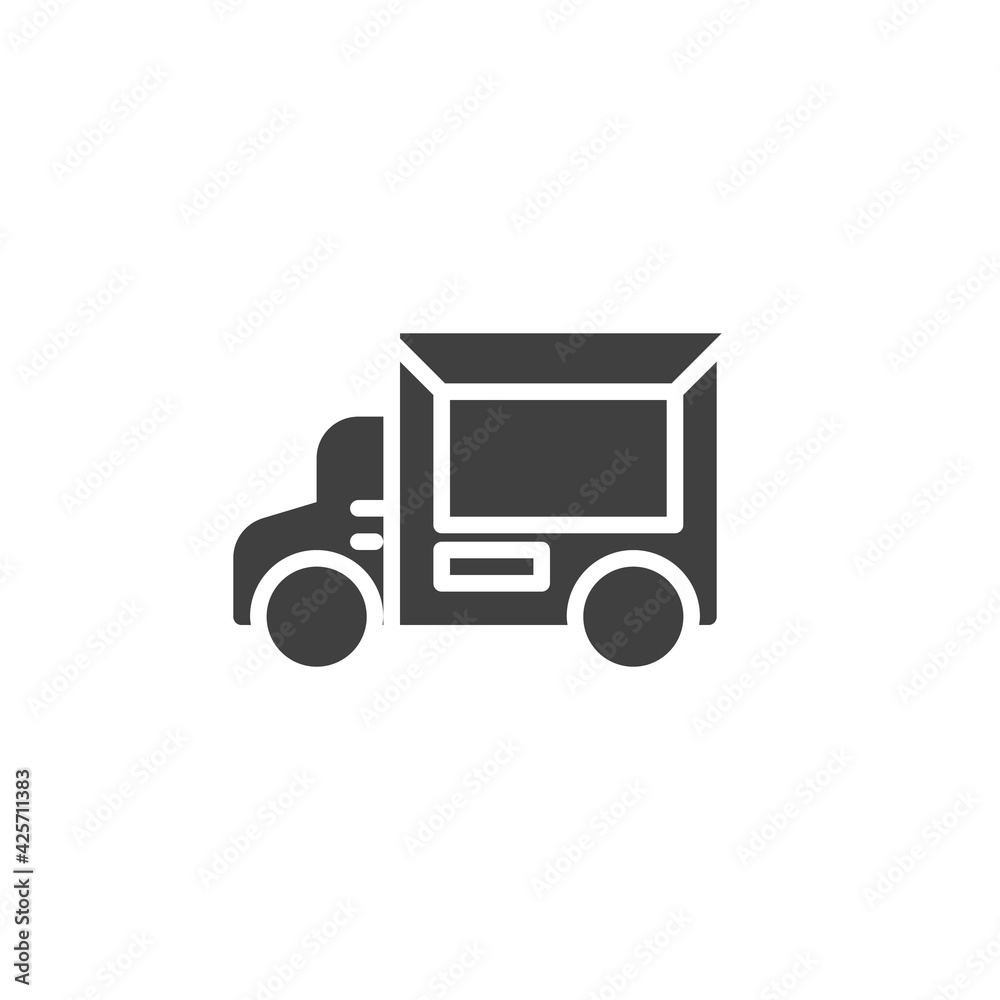 Street food truck vector icon Street food truck vector icon