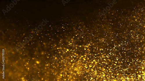 Abstract Cinematic Gold Particles Background photo