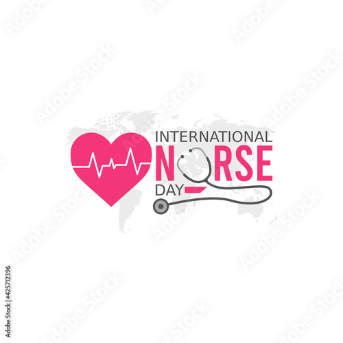 vector graphic of international nurse day good for international nurse day celebration. flat design. flyer design.flat illustration.