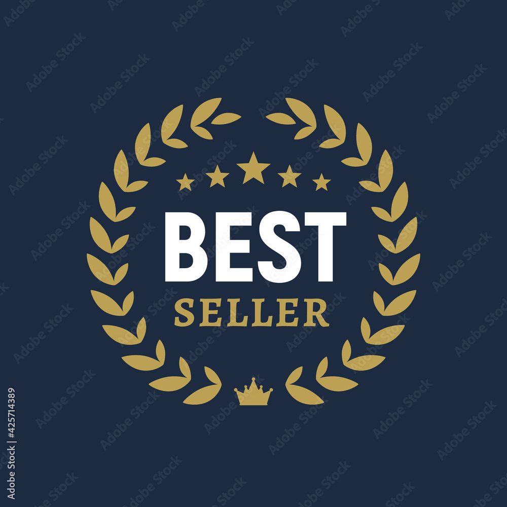 Best seller ceremony award laurel winner. Best seller wreath gold logo symbol Best seller ceremony award laurel winner. Best seller wreath gold logo symbol