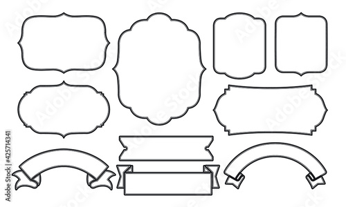 Set of frames border design