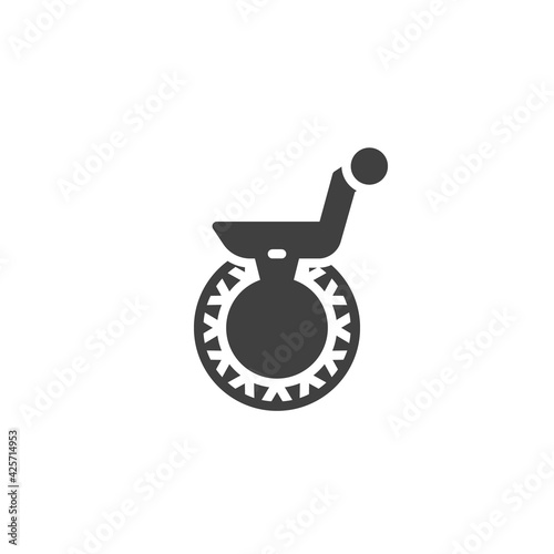 Electric segway side view vector icon