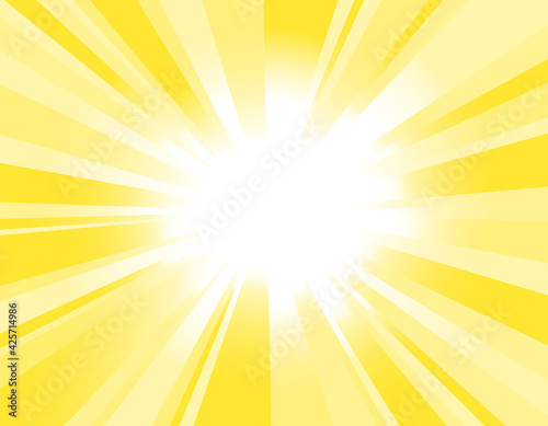 Yellow shiny Sunburst Background.