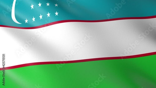 Flag of The Uzbekistan. Flag's footages are rendered in real 3D software. Perfect for TV, Movies, social, HUD, presentations, webs etc.