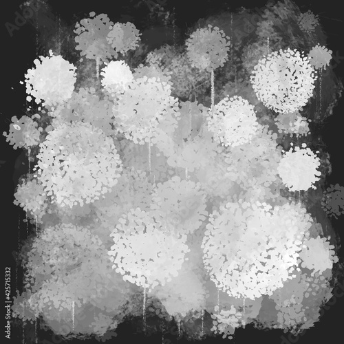 花のような森のような水彩