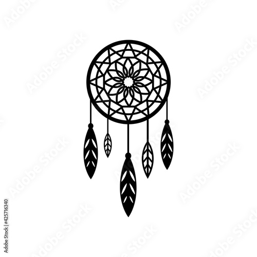 Dream catcher icon design template vector
