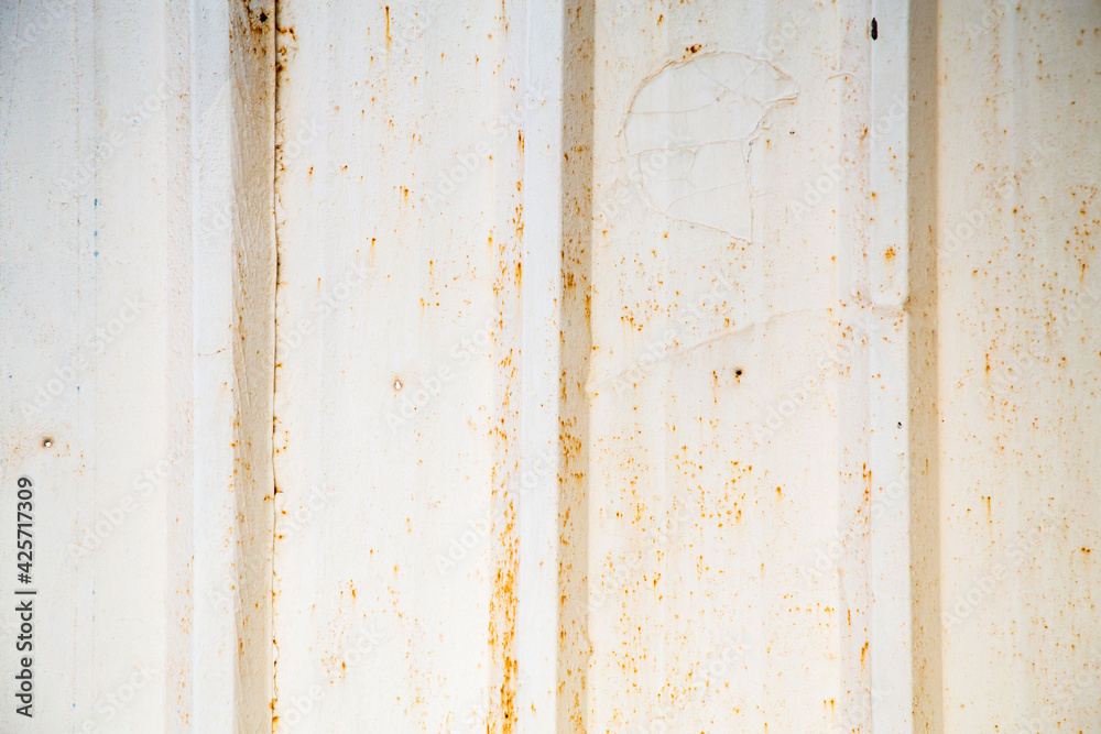 white painted sheet metal with rust, texture, style grunge, space for text, space for copy white painted sheet metal with rust, texture, style grunge, space for text, space for copy