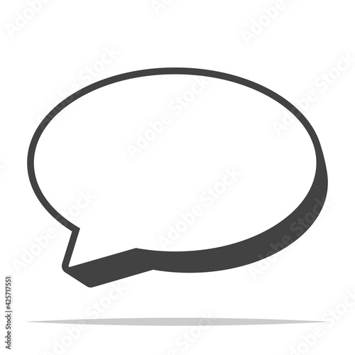 Transparent speech bubble icon vector isolated
