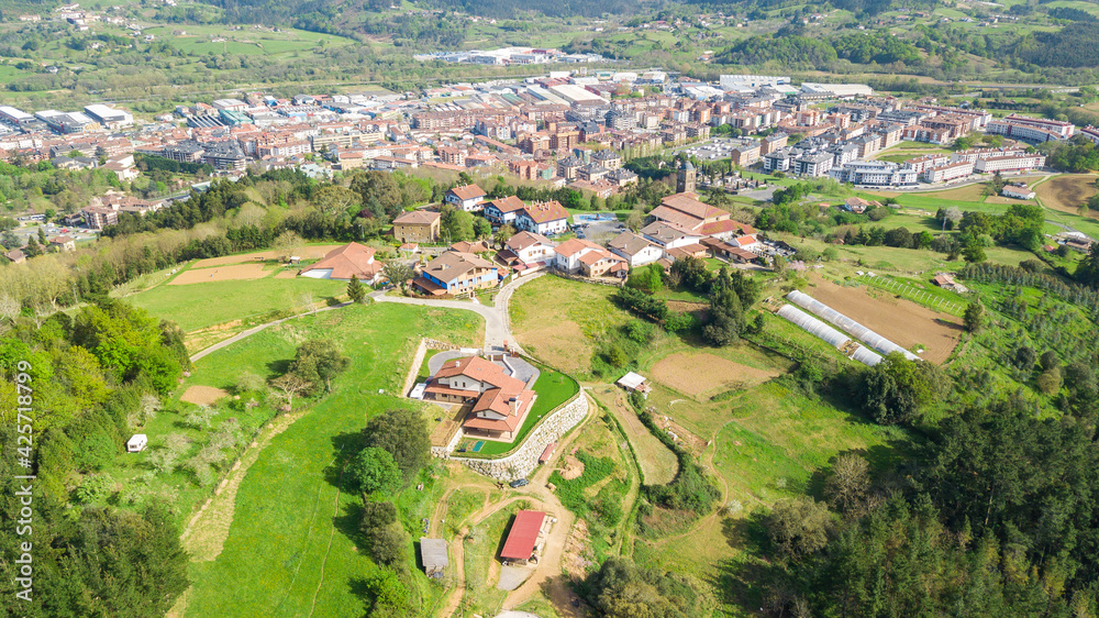 aerial view of basque country countryside, Spain aerial view of basque country countryside, Spain