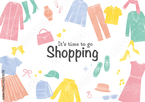 illustration of clothes and belongings