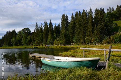 Ruderboot auf dem Lungerensee