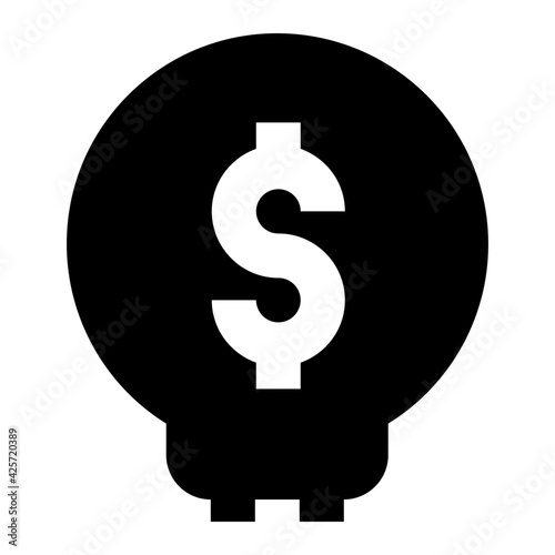 
A very well designed linear icon of financial idea 

