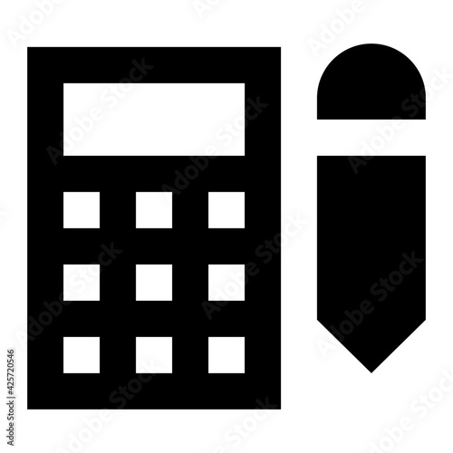 
A very well designed linear icon of calculations 

.