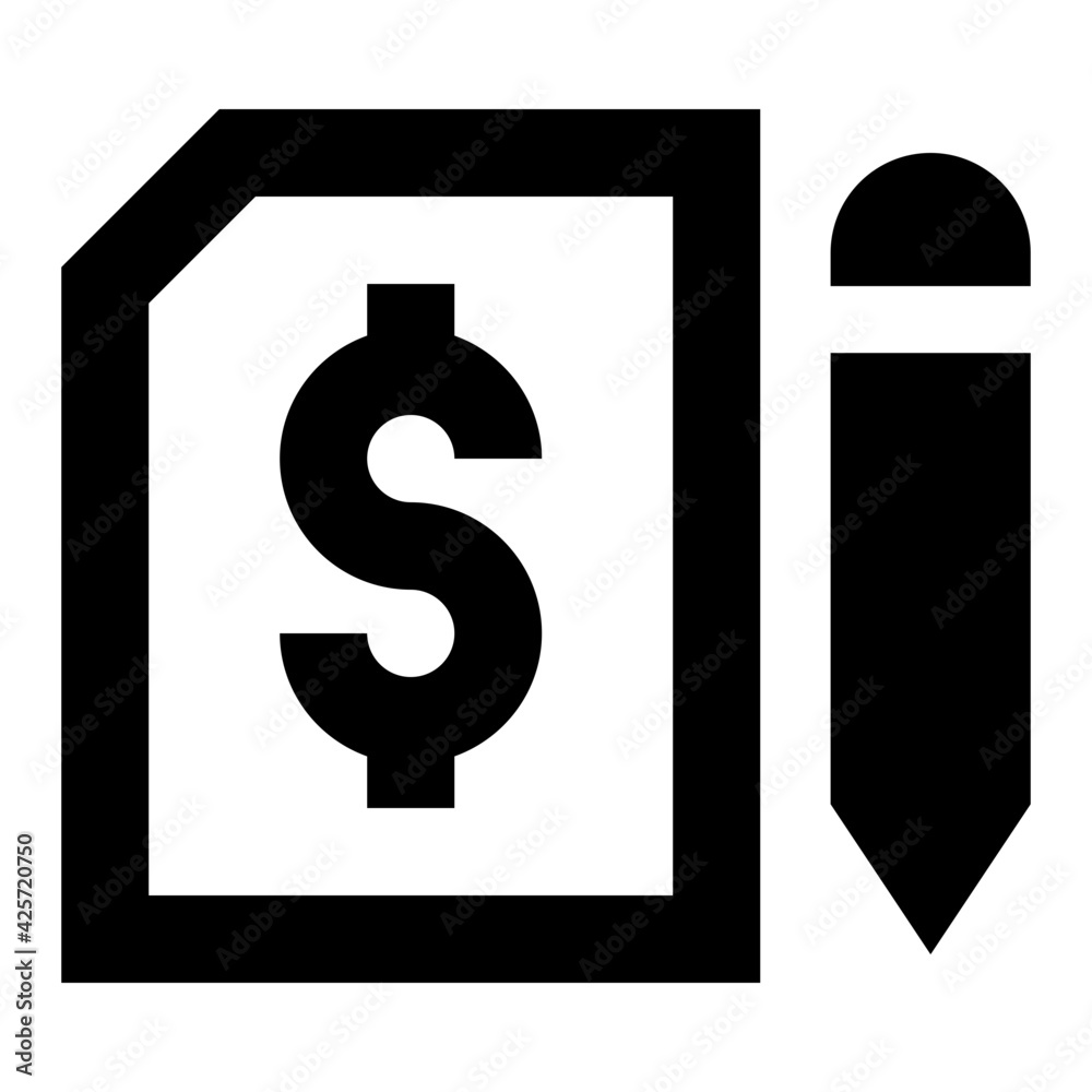 A very well designed linear icon of budget report
A very well designed linear icon of budget report
