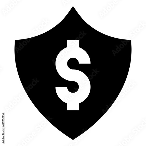 
A very well designed linear icon of financial security 

