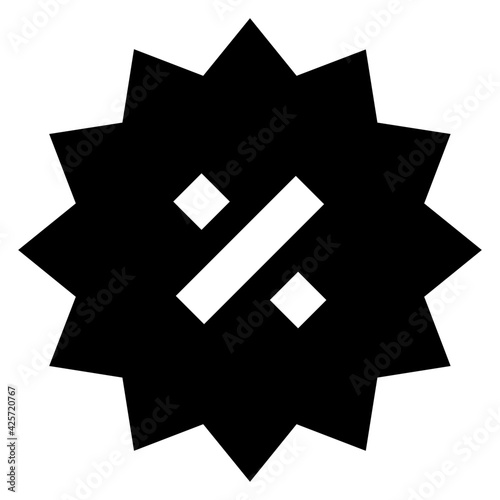 
A very well designed linear icon of discount 

