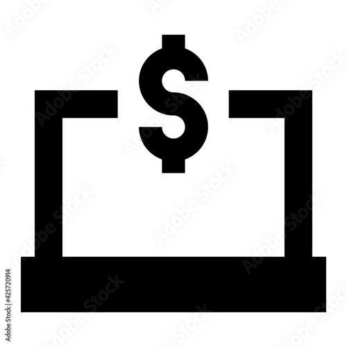 
A very well designed linear icon of online banking 

