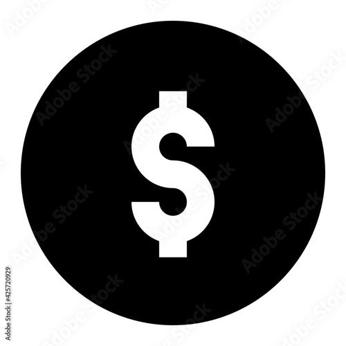 
A very well designed linear icon of dollar coin 

