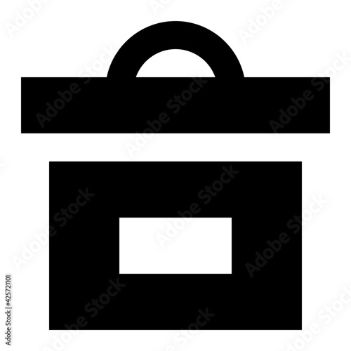 
A very well designed linear icon of donation box 


