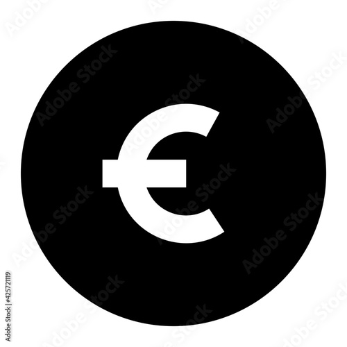 
A very well designed linear icon of euro 

