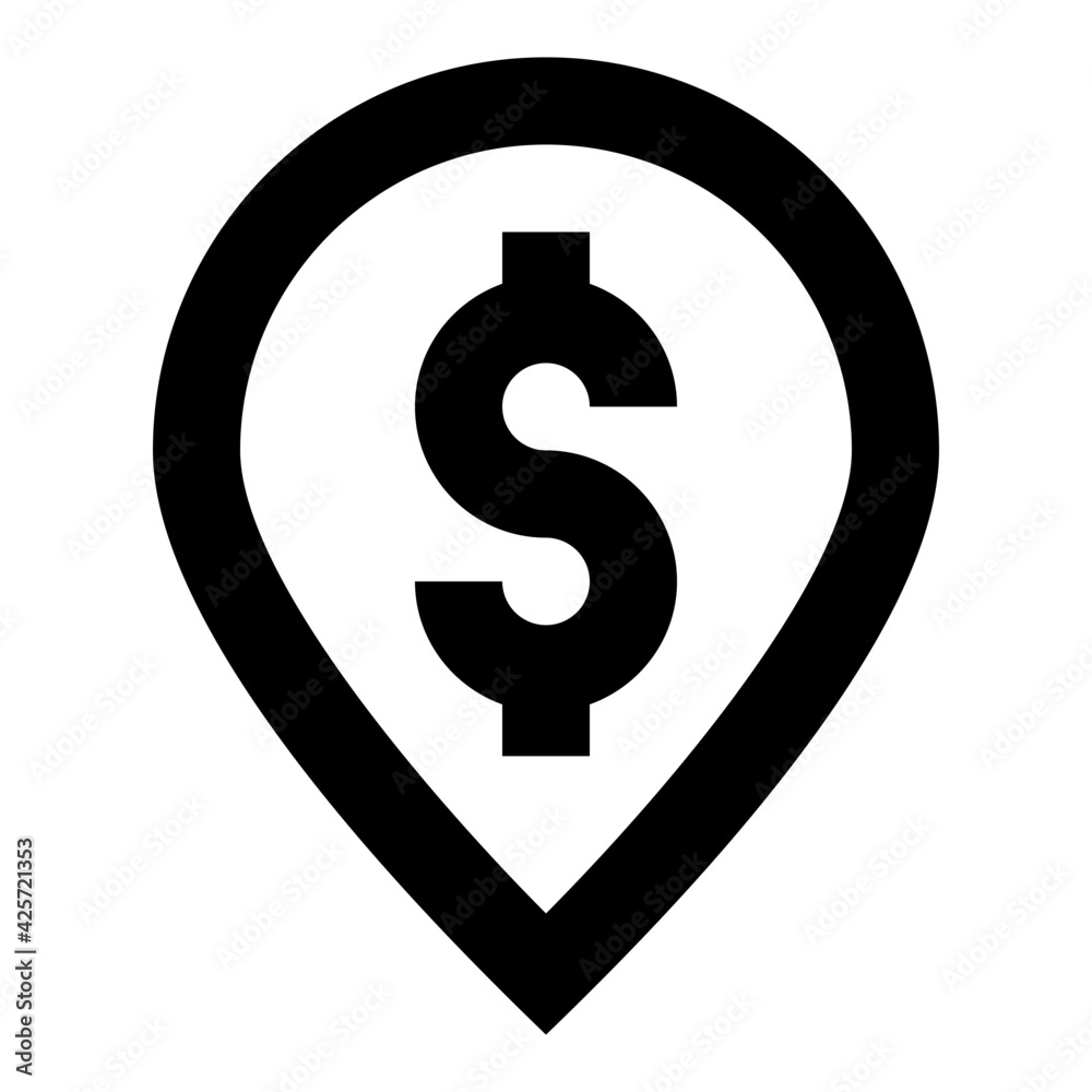 A very well designed linear icon of financial location
A very well designed linear icon of financial location