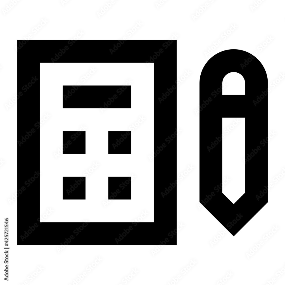 A very well designed linear icon of calculations
A very well designed linear icon of calculations