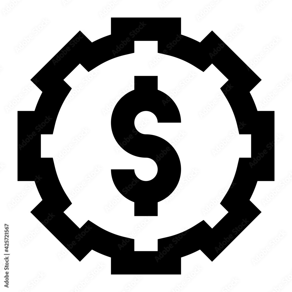 A very well designed linear icon of financial management
A very well designed linear icon of financial management