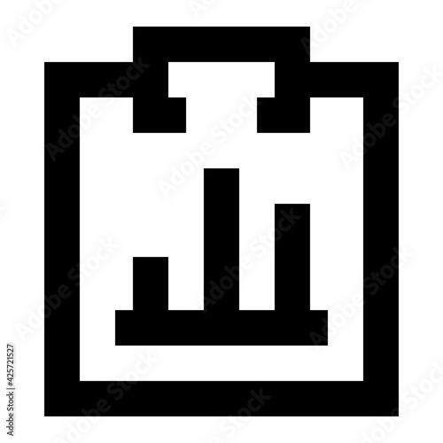 
A very well designed linear icon of business report 

