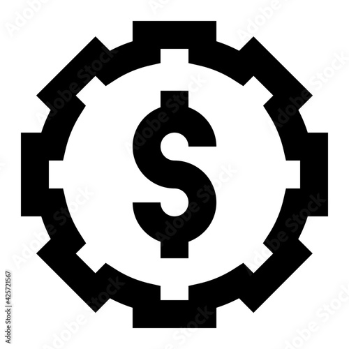 
A very well designed linear icon of financial management 

