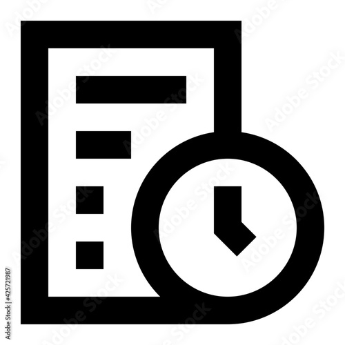 
A very well designed linear icon of project deadline 

