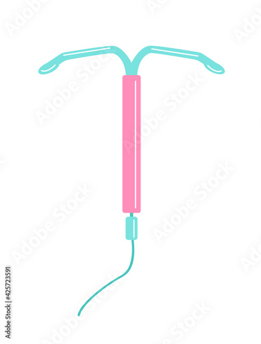 The method of IUD contraception is not isolated. Control and protection of pregnancy. Intrauterine device. vector illustration in a flat style.