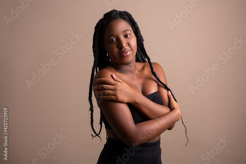 portrait of a beautiful young african woman 