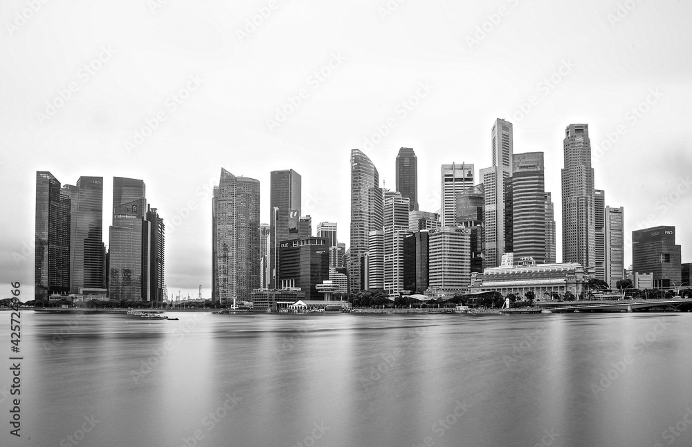 Fototapeta premium Singapore CBD skyline