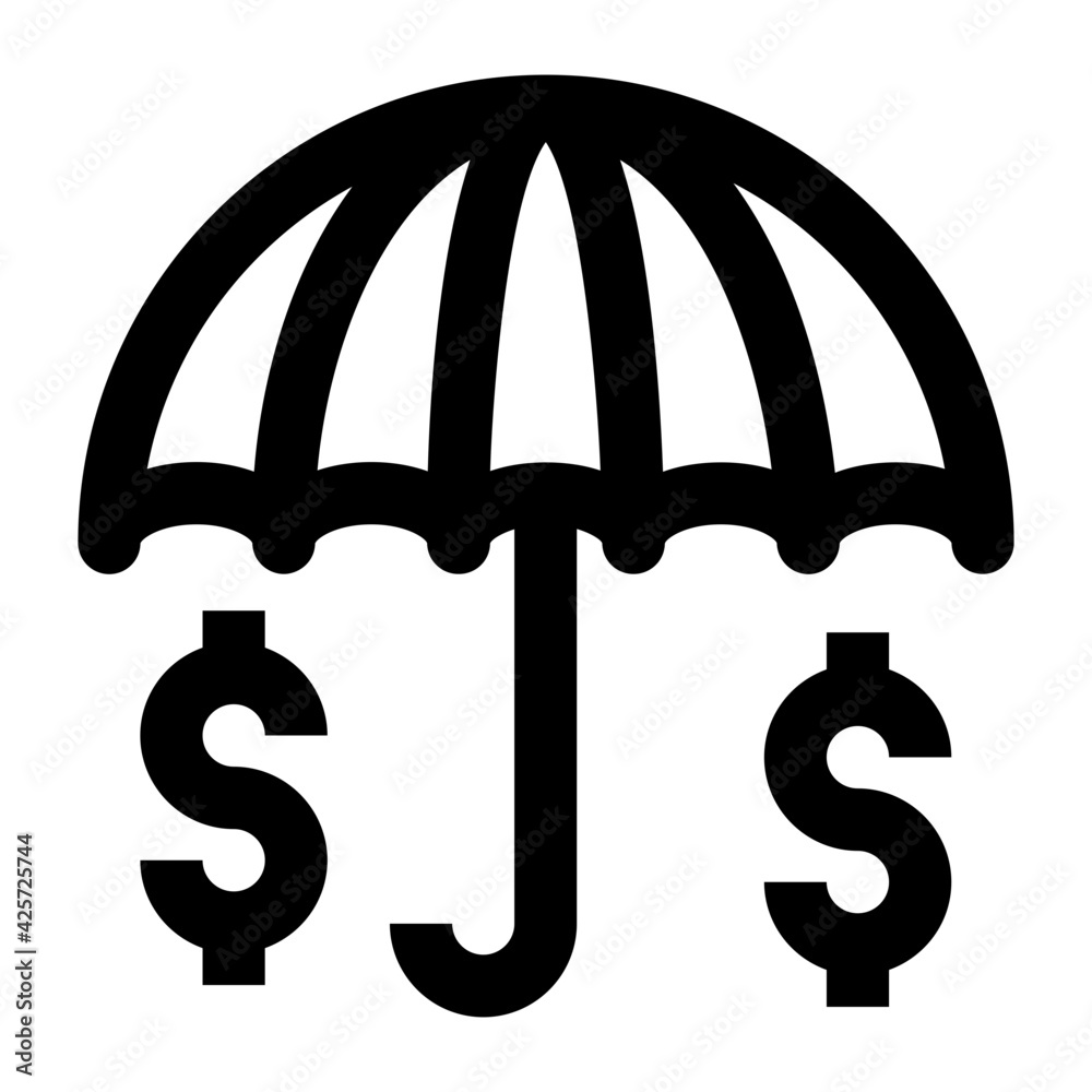 A very well designed linear icon of financial insurance
A very well designed linear icon of financial insurance