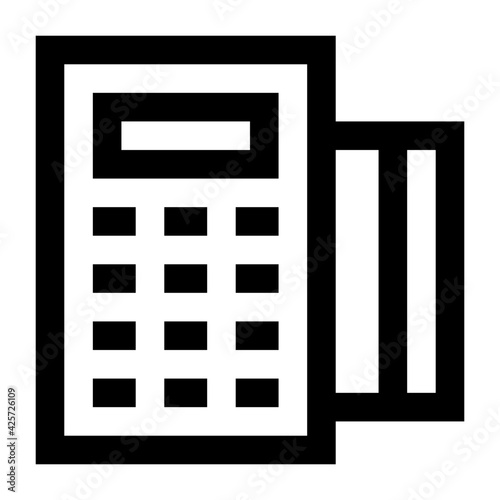  A very well designed linear icon of payment machine    © SmashingStocks