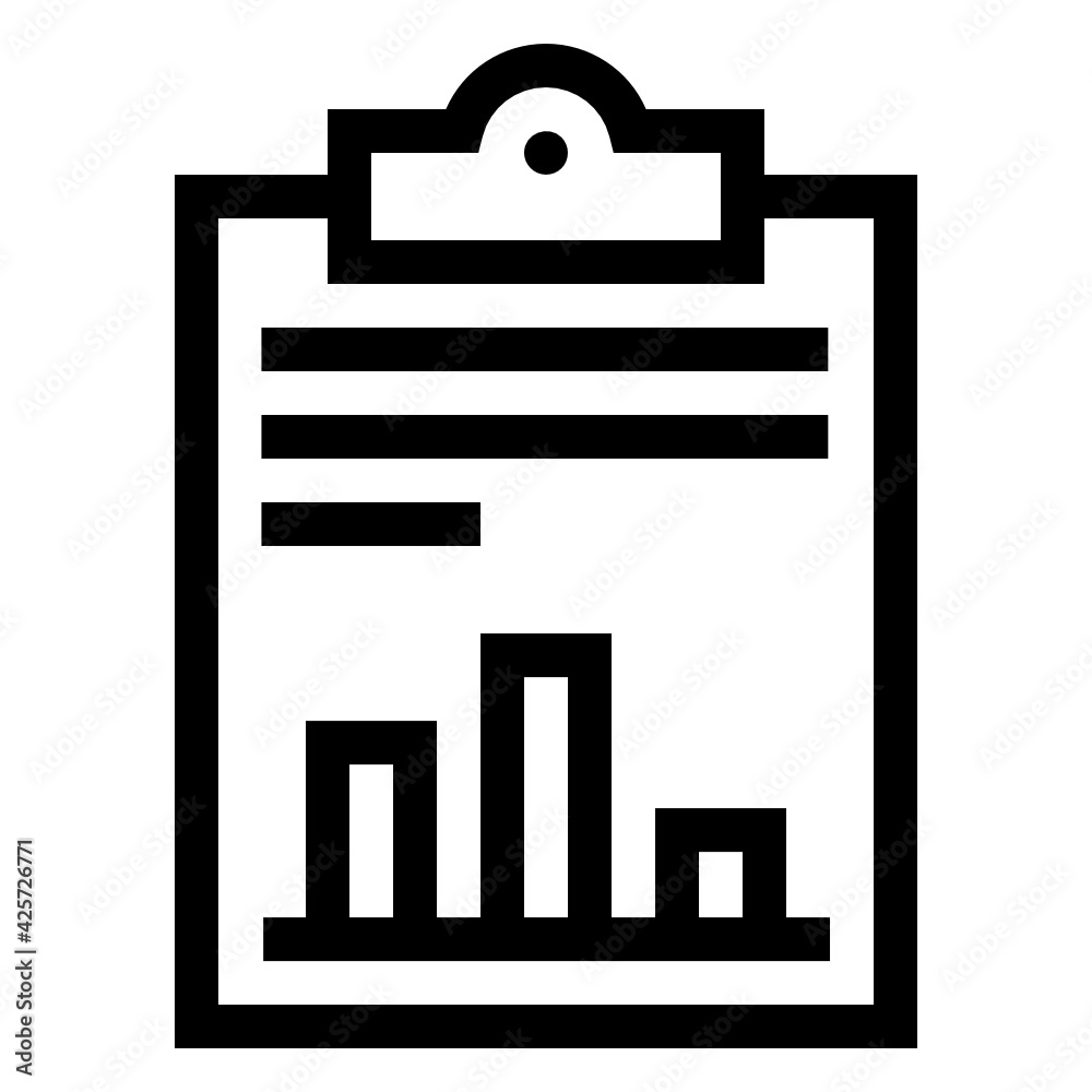 A very well designed linear icon of business report
A very well designed linear icon of business report
