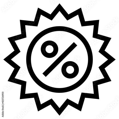 
A very well designed linear icon of discount 

