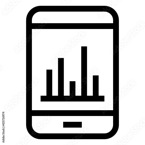 
Grab this premium quality linear icon of mobile analytics 

